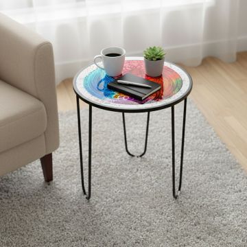 Masuta de cafea, Hanah Home, Shb-033-D, 53x55x53 cm, Multicolor