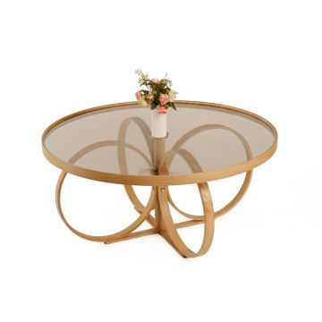 Masuta de cafea, Hanah Home, Tokyo, 100x47x100 cm, 100% SOLID OAK WOOD, Stejar