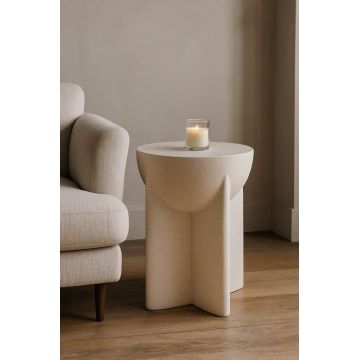 Masuta de cafea, Mauro Ferretti, History, 33.5x48.5 cm, utilizare interior / exterior,  oxid de magneziu, crem