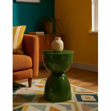 Masuta de cafea, Mauro Ferretti, Yao, 31x46 cm, metal, verde