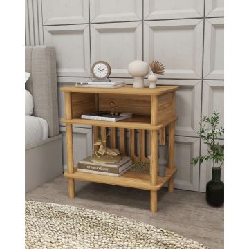 Masuta, Hanah Home, Bella, 58x64x38 cm, Stejar