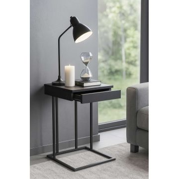 Masuta, Hanah Home, Veno, 42x64x36 cm, PAL, Negru