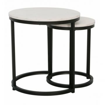 Set 2 Mese Cafea Aniston Alb Si Negru