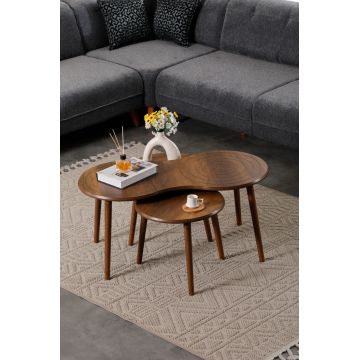 Set masute de cafea, Hanah Home, Marlo, MDF , Maro