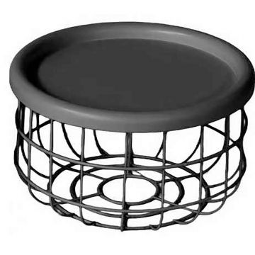 Masă Auxiliară din metal, material pe bază de lemn,