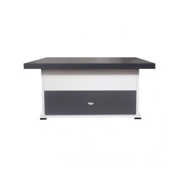 Masa cafea Campus extensibila alb cu antracit