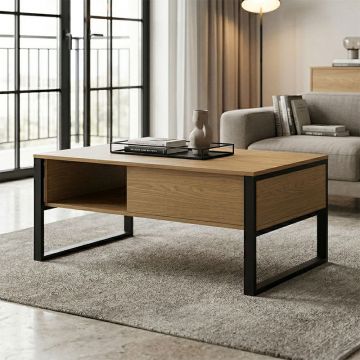 Masa de cafea Bendon, Pal melaminat si metal, 100x60x45 cm
