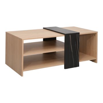 Masa de cafea Cozeto cu aspect de marmura, Lemn, 100x53x41 cm