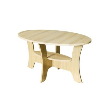Masa de cafea ovala MDF Sonoma - design modern pentru living