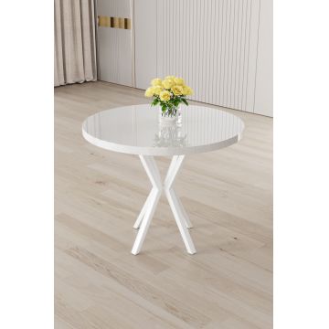 Masa, Hanah Home, Agnes, 90x73x90 cm, Alb