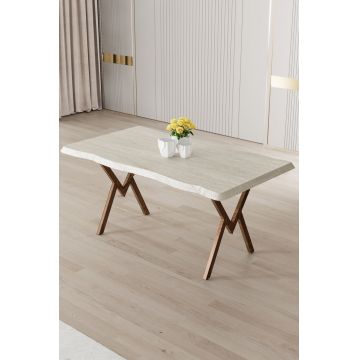 Masa, Hanah Home, Akort, 130x73x80 cm, Travertin / Maro