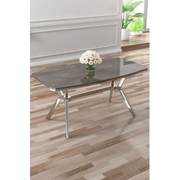 Masa, Hanah Home, Esla, 160x75x90 cm, Antracit / Crom