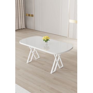 Masa, Hanah Home, Kaye, 168x76x90 cm, Alb