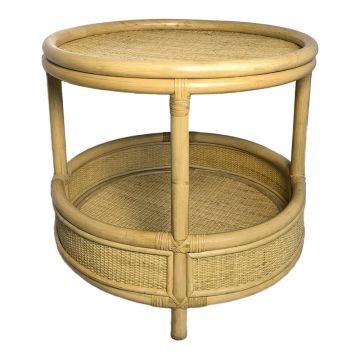 Masa laterala Moody, Rattan, Natur, 55x51 cm