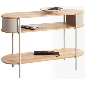 Masă Tip Consolă din metal, material pe bază de lemn,  110/76/39 cm
