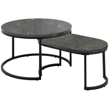 Măsuță De Cafea din metal, material pe bază de lemn, 70/42/70 cm