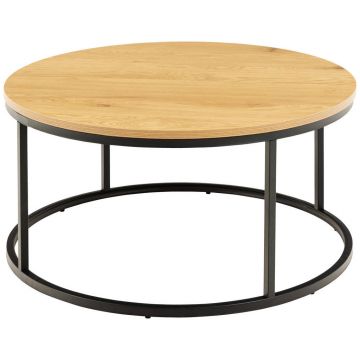 Măsuță De Cafea din metal, material pe bază de lemn, 80/80/40 cm