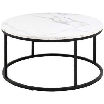 Măsuță De Cafea din metal, material pe bază de lemn, 80/80/40 cm