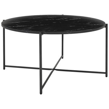 Măsuță De Cafea din metal, material pe bază de lemn, 83/83/40 cm
