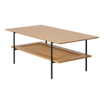Măsuță de cafea în culoare naturală cu aspect de lemn de stejar 55x110 cm Pensacola – Unique Furniture