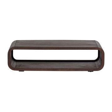 Măsuță de cafea în culoare naturală închisă din lemn de mango 60x120 cm Kinu – WOOOD