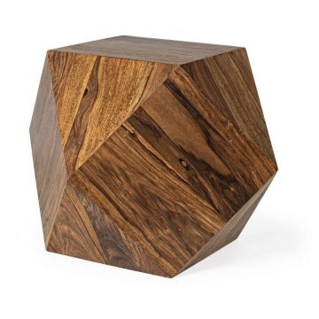 Măsuță de cafea în culoare naturală închisă din lemn de sheesham 42x42 cm Egypt – Bizzotto