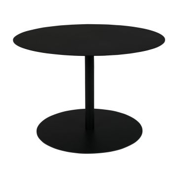 Măsuță de cafea neagră rotundă din metal ø 60 cm Snow – Zuiver