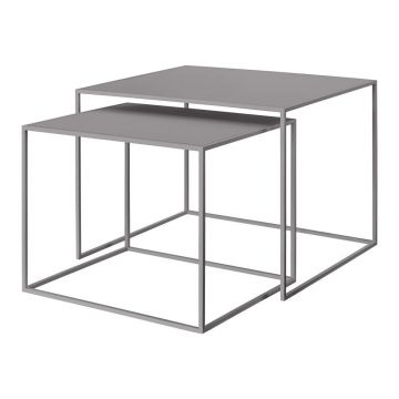 Măsuțe de cafea gri 2 buc. din metal 50x60 cm Fera – Blomus