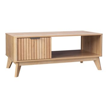 Masuta de cafea, cu aspect Natural Hamea, 110x55x45 cm