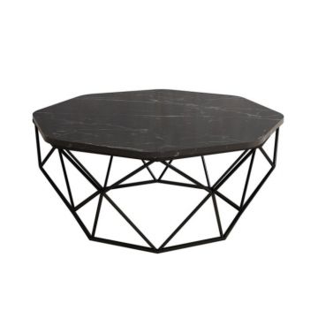 Masuta de cafea DIAMOND, negru, 90x90x38 cm