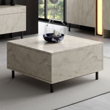 Masuta de cafea, Hanah Home, Paris, 75x40x75 cm, Travertin