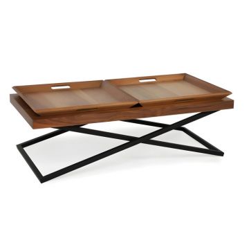 Masuta de cafea TOWLY, nuc, 120x60x42 cm