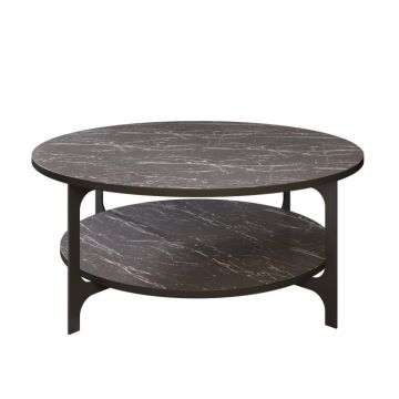 Masuta de cafea VERSY, negru, 90x90x36,8 cm