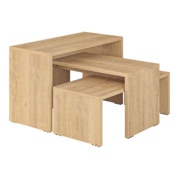 Set 3 masute Kantar, Natural, 65x30x39 cm