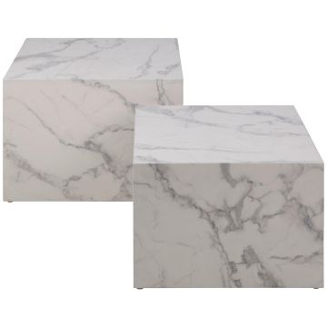 Set Măsuțe De Cafea din material pe bază de lemn, 58/50/58/50/40/33 cm