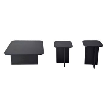Set masuta de cafea BLUES, negru, 40x40x50 cm