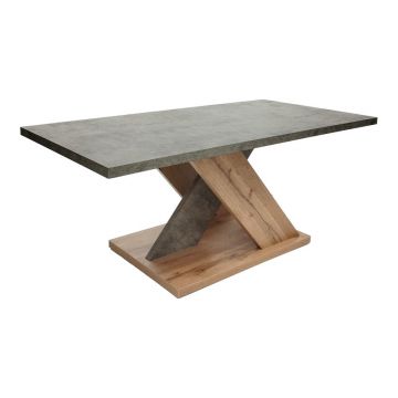 Masa de cafea Solange, Sonoma-Gri, 110x55x48 cm - Gri