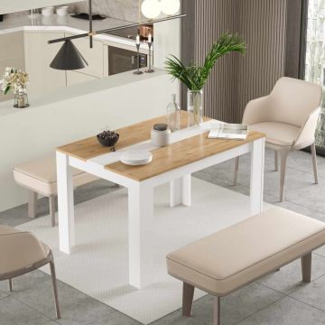 Masa, Hanah Home, Ave21-Sw, 120x73.8x80 cm, PAL, Natural/Alb