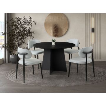 Masa, Hanah Home, Loop, 140x75x80 cm, PAL, Negru