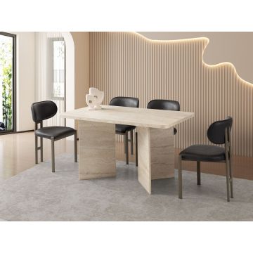 Masa, Hanah Home, Vera, 140x77x80 cm, PAL, Travertin