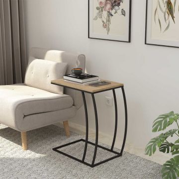 Masuta Cafea Laterala SHP-908-QQ-1 Home Collection® C shape, 50x62x35 cm - Stejar