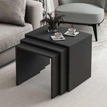 Masuta de Cafea Alya - Anthracite, Gri, 55x47x40 cm - Gri