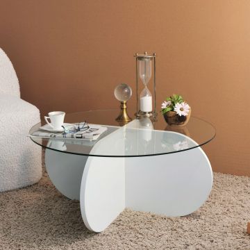 Masuta de cafea Bubble - White, Alb, 75x35x75 cm - Alb