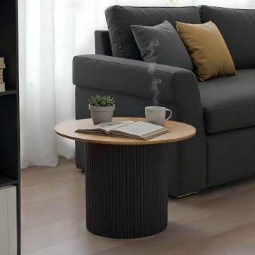 Masuta de cafea Dovel, MDF si metal, D70x45 cm