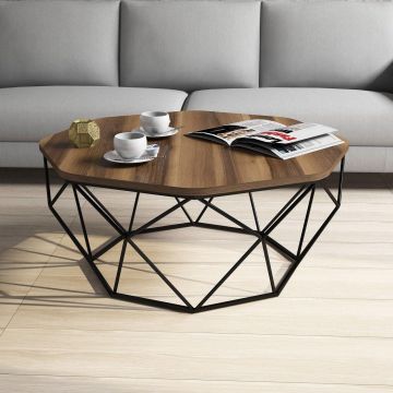 Masuta de cafea Elmax, Nuc, 90x38x90 cm - Nuc