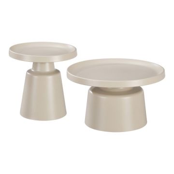 Masuta de cafea Ginoze, Metal - Crem