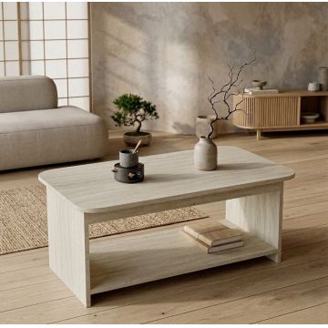 Masuta de cafea, Hanah Home, Chb1-T, 100x41.8x50 cm, PAL, Travertin