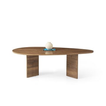 Masuta de cafea, Hanah Home, Flap, 139.5x42x79.5 cm, PAL, Maro