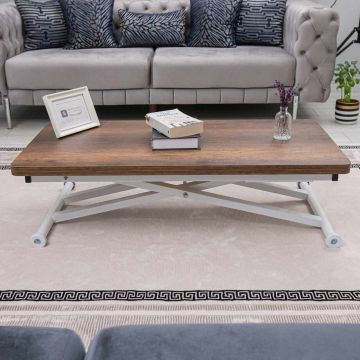 Masuta de cafea, Hanah Home, Home Ext, MDF, Nuc/Alb