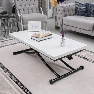 Masuta de cafea, Hanah Home, Juppo Int, MDF, Alb/Negru